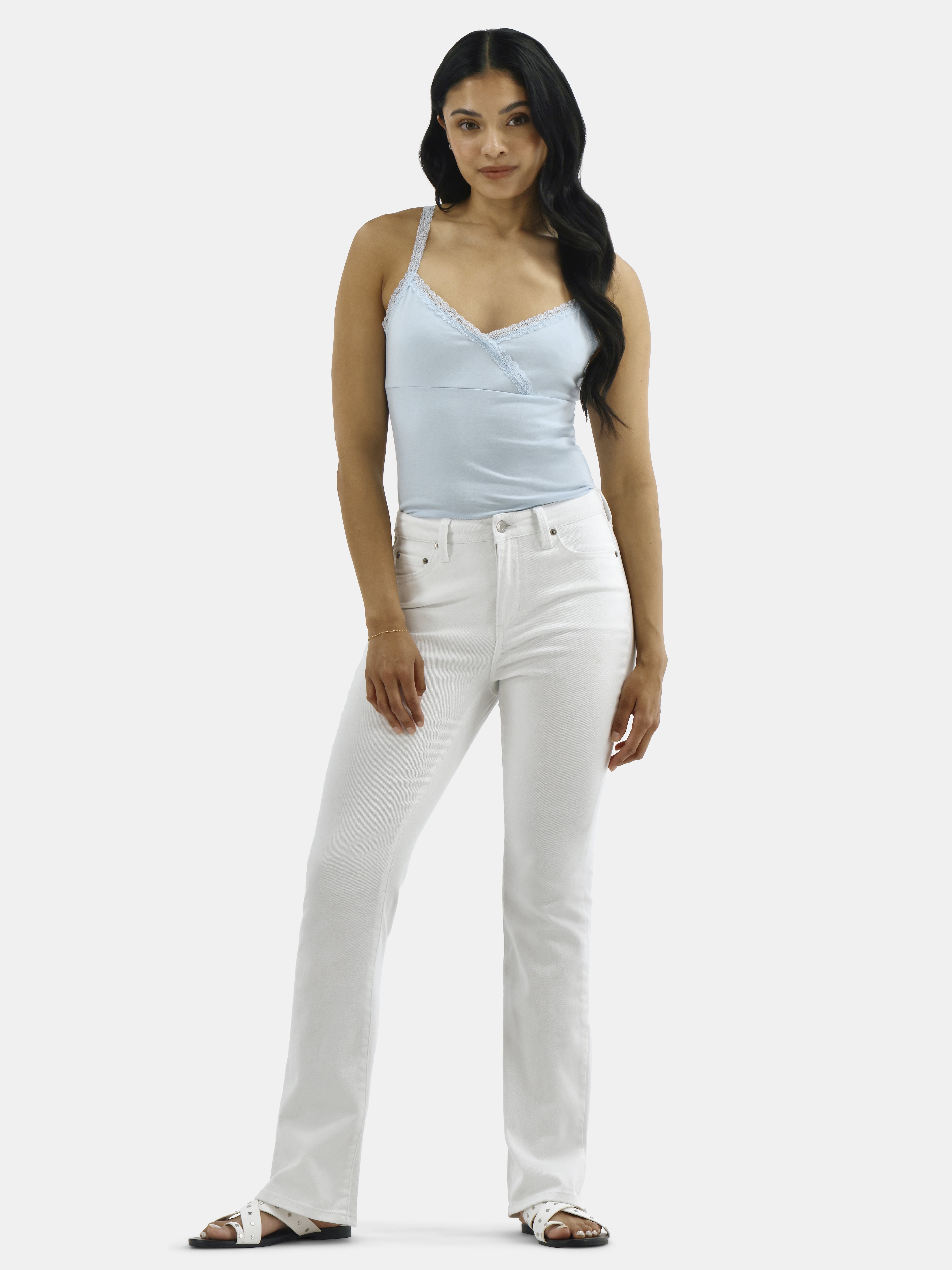 No Boundaries Mid Rise Bootcut Jeans, 32” Inseam, 1 or 2-Pack, Women’s