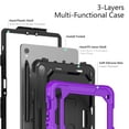 thumbnail image 2 of Decase Tablet  Shell for Samsung Galaxy Tab S9 11 Inch 2023 Model (SM-X710/X716B/X718) ,With Shoulder Strap & Multi-Viewing Handle Stand Shockproof Cover,Purple, 2 of 10