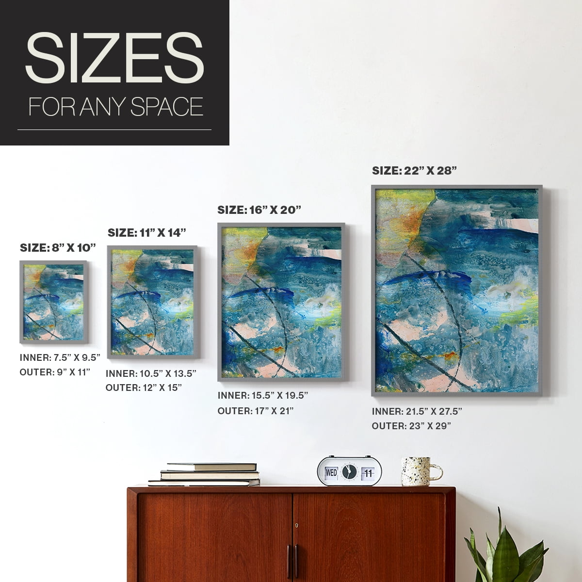 Spring Winds II Framed Print in Gray Solid Wood Framed Print No Nail Hanging