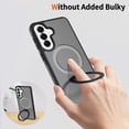 thumbnail image 3 of Asuwish Phone Case for Samsung Galaxy A57 5G Tempered Glass Screen Protector Magnetic Folding Stand Frosted Translucent Rugged Shockproof Protective Cell Cover A 57 57A LTE Women Men Black, 3 of 7