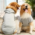 thumbnail image 2 of TELOLY Dog Clothes,Warm and Comfortable Dog Jacket,Practical Pocket Comfortable Fit Dog Sweatshirt,Grey,Xxl,Chest Girth 23.6In, 2 of 4