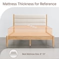 thumbnail image 5 of CHITA King Size Upholstered Platform Bed Frame with Headboard Boucle Fabric Style,Oatmeal, 5 of 11
