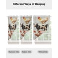 thumbnail image 4 of Pig Cow Chicken Swag Valances for Windows, Retro Country Farm Animal Oil Painting Rod Pocket Sheer Valances for Small Windows, Swag Toppers Light Filtering for Kitchen Living Room 2 Panels 28''x36'', 4 of 6