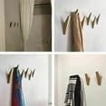 thumbnail image 4 of Ganchos de madera minimalistas, ganchos decorativos para pasillos y vestíbulos, ganchos para abrigos resistentes y de fácil instalación para soluciones que ahorran espacio, 4 of 5