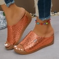thumbnail image 2 of Dakaela Womens Summer Beach Sandals Open Toe Wedge Slides Ladies Comfortable Dressy Platform Slippers, 2 of 5