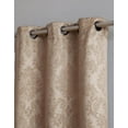 thumbnail image 2 of Evelyn Embossed Thermal Grommet Blackout Curtains Room Darkening, Noise Reduction Fabric Blocks 97% of Sunlight (Panel Pair 38" W x 84" L, Taupe), 2 of 3