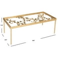 thumbnail image 4 of SAFAVIEH Rosalia 18 in. H Butterfly Coffee Table, Gold/Clear, 4 of 6