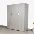 thumbnail image 2 of Ropero Armario Linz Ceniza 140x160x50 Closet MDP Maderkit M01322CL-CRBL-0, 2 of 7