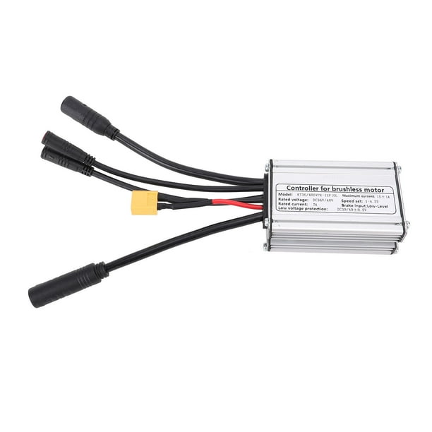 Controlador De Motor De 350w, 36V, 48V, 6 Tubos, Controlador De Onda Sinusoidal De 250W Y 350W Con Línea De Lámpara Y Conector De Impermeabilización Para Bicicleta Eléctrica