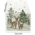 thumbnail image 3 of Horivan Linen Christmas Table Runner with Festive Tree Snowflake Design Holiday Dining Decor for Kitchen Party Winter Seasonal Tabletop Protection, 3 of 6