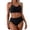 AN14_Black, variant on High Waisted Bikini Sets for Women - Two Piece Tummy Control Swimsuit Adjustable S trap V Neck Bathing Suit 2026 Blue M