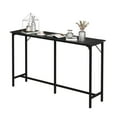 thumbnail image 7 of Zimtown 63" Long Counter Height Pub Table with Footrest, Tall Bar Table fro Kitchen, Dining Room, Multifunctional Dining Table Sturdy Metal Frame, Black, 7 of 7