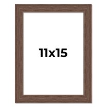 11x15 Frame Brown Farmhouse Solid Wood Picture Frame Width 1.5 Inches | Interior Frame Depth 0.5