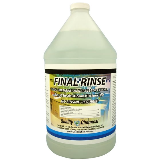 Final Rinse Food Prep Cleaning Solution - 4 gallon case