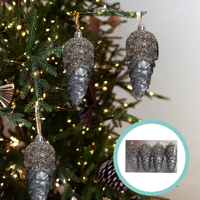 Christmas Pendant Decorative Shatterproof Christmas Tree Pendants Hanging Christmas Baubles Ornaments Set Pack
