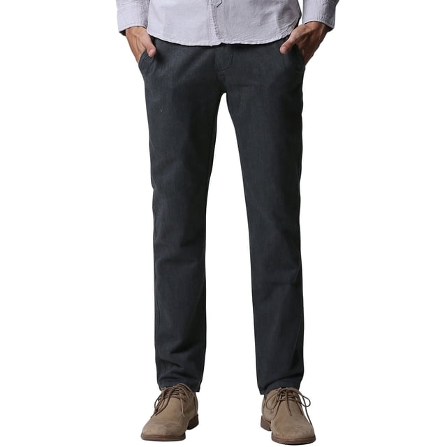 Pantalones Casuales de Corte Slim Ajustado para Hombre