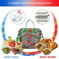 thumbnail image 4 of Bloom Print Insulated Cooler Bag - Large Leakproof Tote for Picnics, Travel & Work, Multi-Pocket Waterproof Thermal Design, 4 of 5