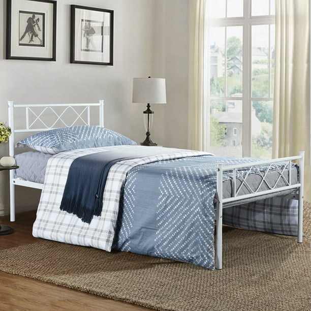 Easy Set Up Premium Metal Bed Frame, How To Set Up Headboard Bed