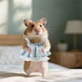 thumbnail image 3 of Pet Clothes Cute Hand Knitted Pet Dress Hamster Dress Small Dress for Lizards Guinea Pigs Fancy Mouse Decors, 3 of 20