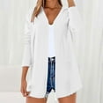 thumbnail image 2 of Aboser Womens Lightweight Casual Cardigan with Pockets Dressy Open Front Shrugs Loose Long Sleeve Blouses Solid Color Long Shrug Cardigans, 2 of 7