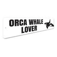thumbnail image 3 of Orca Whale Lover Aluminum Metal Decor Sign - 4x18 inches, 3 of 4