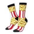 thumbnail image 1 of Fotbe Popcorn Calcetas Largas con Estampado para Hombre y Mujer – Calcetas de Compresión Transpirables y Elásticas, Viajar y Uso Diario Talla 5-11, 1 of 6