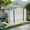 8X6 FT, variant on 6X3.5FT Metal Storage Shed,Tool Shed with Peaked Roof, Outdoor Storage Shed with Clear Window and Lockable Door, Garden Shed for Garden, Backyard,Patio,Sundries
