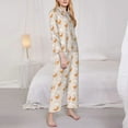 thumbnail image 3 of Goofa Funny Chicken Printed Women’s 2 Piece Pajama Set Super,Pajamas Women's Long Sleeve Sleepwear Soft Button Down Loungewear Pjs Lounge Set Nightwear-Large, 3 of 9
