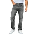 thumbnail image 4 of Gamivast Regular Fit Jeans for Men Classic Straight Leg Stretch Denim Pants Casual Work Trousers for Everyday Wear Comfort Bottoms Vintage Streetwear, 4 of 7