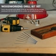 thumbnail image 2 of LEORX 7Pack Woodworking Drill Bit Set High Carbon Steel Grey Fast Cutting for DIY Tasks, 2 of 8