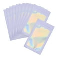 thumbnail image 1 of Bolsas de papel de aluminio Uxcell con ventana clara, bolsa de muestra reutilizable para pequeñas empresas, fiesta, púrpura 4.72 x 7.87 pulgadas, 1 of 6
