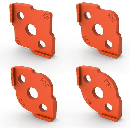 

4 Pcs Set 半径 夹具路由器 Templates 半径 Quick Jig for Woodworking High Hardness ABS+CNC Jig 半径 Corners R5 R10 R15 R20 R25 R30 R35 R40