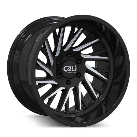 Cali Off-Road Purge-9114 24X14 6X135 -76Et 87.1Cb Gloss Black/Milled Spokes