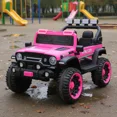 thumbnail image 2 of The Baby Shop Carro Montable Eléctrico Rosa C/ Karaoke Camioneta 4x4, 2 of 4