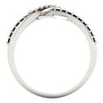 thumbnail image 4 of Solitaire with Accents Engagement Ring for Women - 0.22ct Natural Garnet in 14K White Gold Promise Ring, 4 of 6