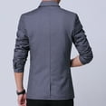 thumbnail image 3 of SWSMCLT Men's Long Sleeved Sport Button Suit Separate Coat Business Suit Jacket Formal Fitted Work Grey 34, 3 of 3