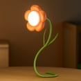 thumbnail image 3 of Anckoeil Decorative Lights Unique Wireless Flower Desk Lamp Flexible Gooseneck Rechargeable LED Lamp With USB Charging Port 3 Color Modes And Stepless Dimming For Office Desk Decor, 3 of 7