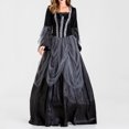 thumbnail image 6 of IROINNID Halloween Costumes For Women A-Line Dress Savings Hooded Retro Court Dress Luxury Queen's Costume Stage Party Hooded Dress,Black, 6 of 9