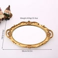 thumbnail image 3 of STONCEL Decorative Mirror Tray, Vintage Oval Display Tray for Perfume, Makeup, Jewelry, Cosmetic Tray, Serving Tray for Dressing Room, Bedroom, Living Room,Gold, 3 of 8