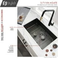thumbnail image 5 of Stylish Undermount 30" Graphite Black Single Bowl Kitchen Sink with Grid & Strainer S-711XN, 5 of 15