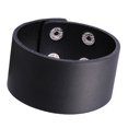 thumbnail image 1 of Pulsera ajustable, joyería punk vintage ancha, regalos de moda, hebilla hecha a mano. Negro, 1 of 9