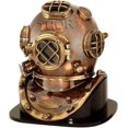 thumbnail image 4 of Antique Style Scuba Divers Helmet Collectible Design Us Navy W/Base 18" Rustic Vintage Home Decor Gifts, 4 of 4