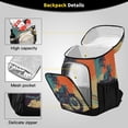 thumbnail image 3 of 36 Can Large Insulated Backpack Cooler, Leakproof Lunch Bag for Work, Picnics, Hiking, Biking & Outdoor Activities, Reusable Travel Tote with Multiple Pockets Retro Bike Tropical Sunset, 3 of 7