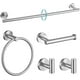thumbnail image 1 of Juego de Accesorios de Baño 5 Piezas  Toallero Barra Extra Largo 60 cm + Anillo + Portarrollos + 2 Ganchos  Acero Inoxidable 304, Montaje en Pared (5, Plata cepillada), 1 of 7
