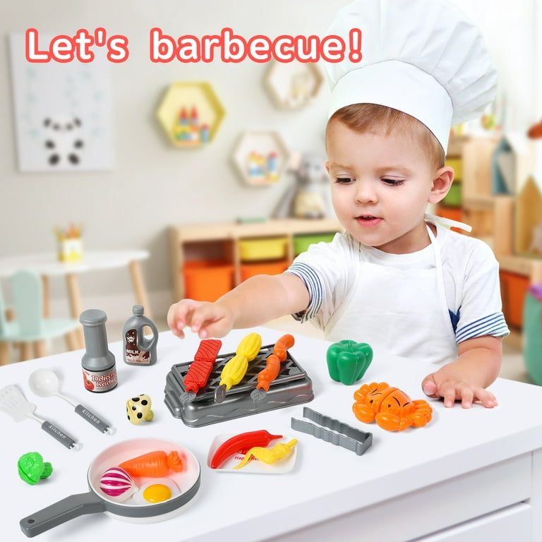 A Box Of Mini Kitchen Play Set For Kids, Including Electric Appliances,  Kitchenware, Dishes, And Food Models. It's Great For Pretend Play And  Educational Purposes To Enhance Children's Creativity. Suitable For Boys