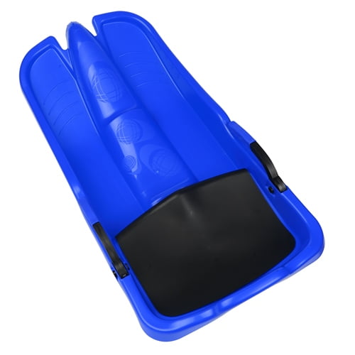 Super Jet 34-Inch Snow Sled Toboggan with Seat and Handles by Plastkon Blue by Plastkon