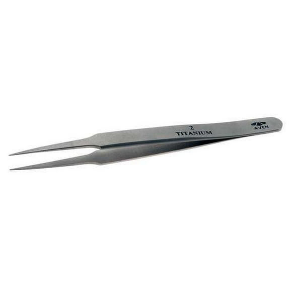 Aven Tweezers,Titanium,Relieved,4 1/2"L 18046TT