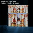 thumbnail image 6 of Thanksgiving Gnome Family Kitchen Curtains with Valance and Tier Sets 36 Inch, 3 Pieces Pumpkin Autumn Leaf Rod Pocket Drapes Window Treatment Curtains for Kitchen Over Sink Dining Room Decor, 6 of 6