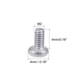 thumbnail image 3 of Unique Bargains M2x4mm Machine Screws Pan Head Screw Fasteners Bolts 100Pcs, 3 of 3