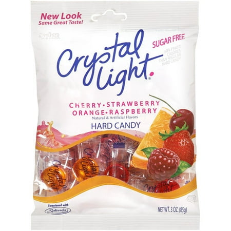 Crystal Light: Cherry, Strawberry, Orange, Raspberry Hard Candy, 3 oz